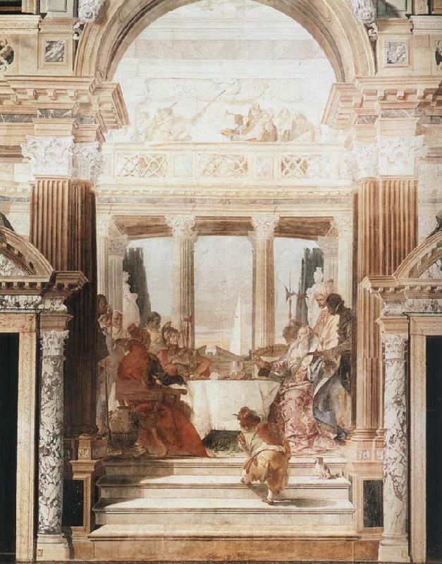 Giovanni Battista Tiepolo Cleopatra-s Banquet Norge oil painting art